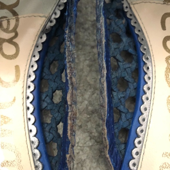 SAM ELDMAN Blue netted mules - Picture 3 of 15